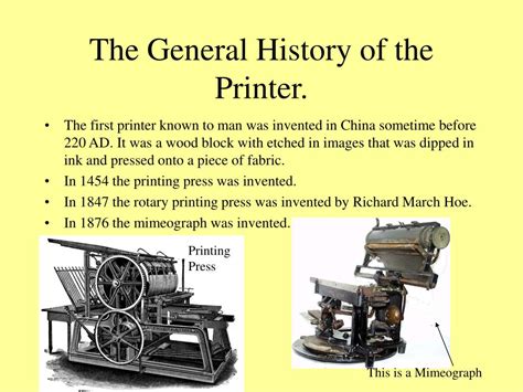 when were printers invented|History of Computer Printers .